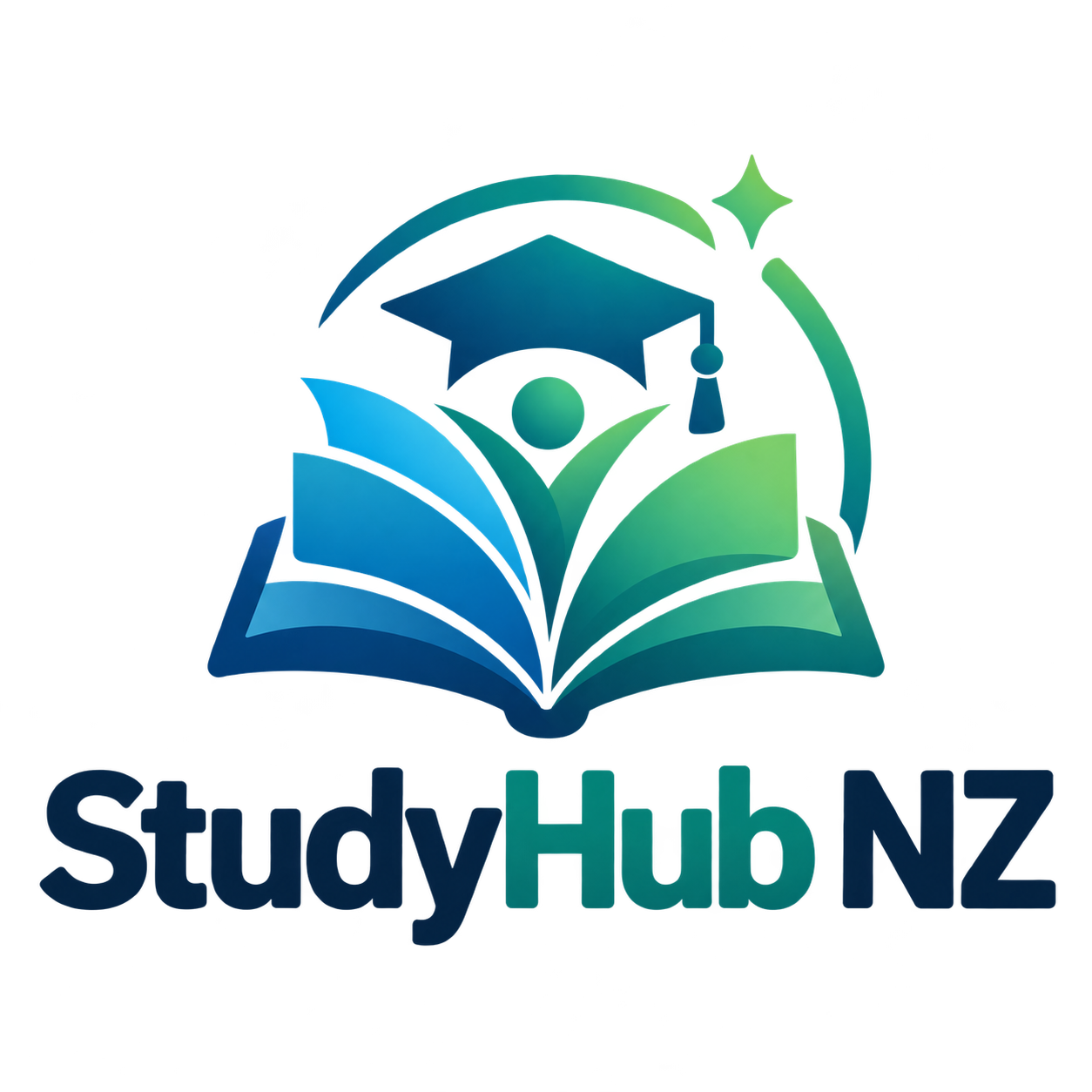 StudyHub NZ logo with an open book and graduation cap